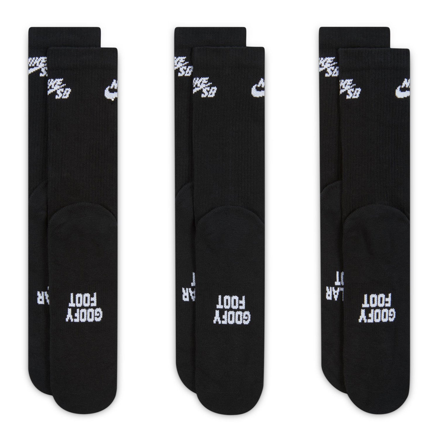 Nike SB Elevated Crew Sock 3 Pack Black