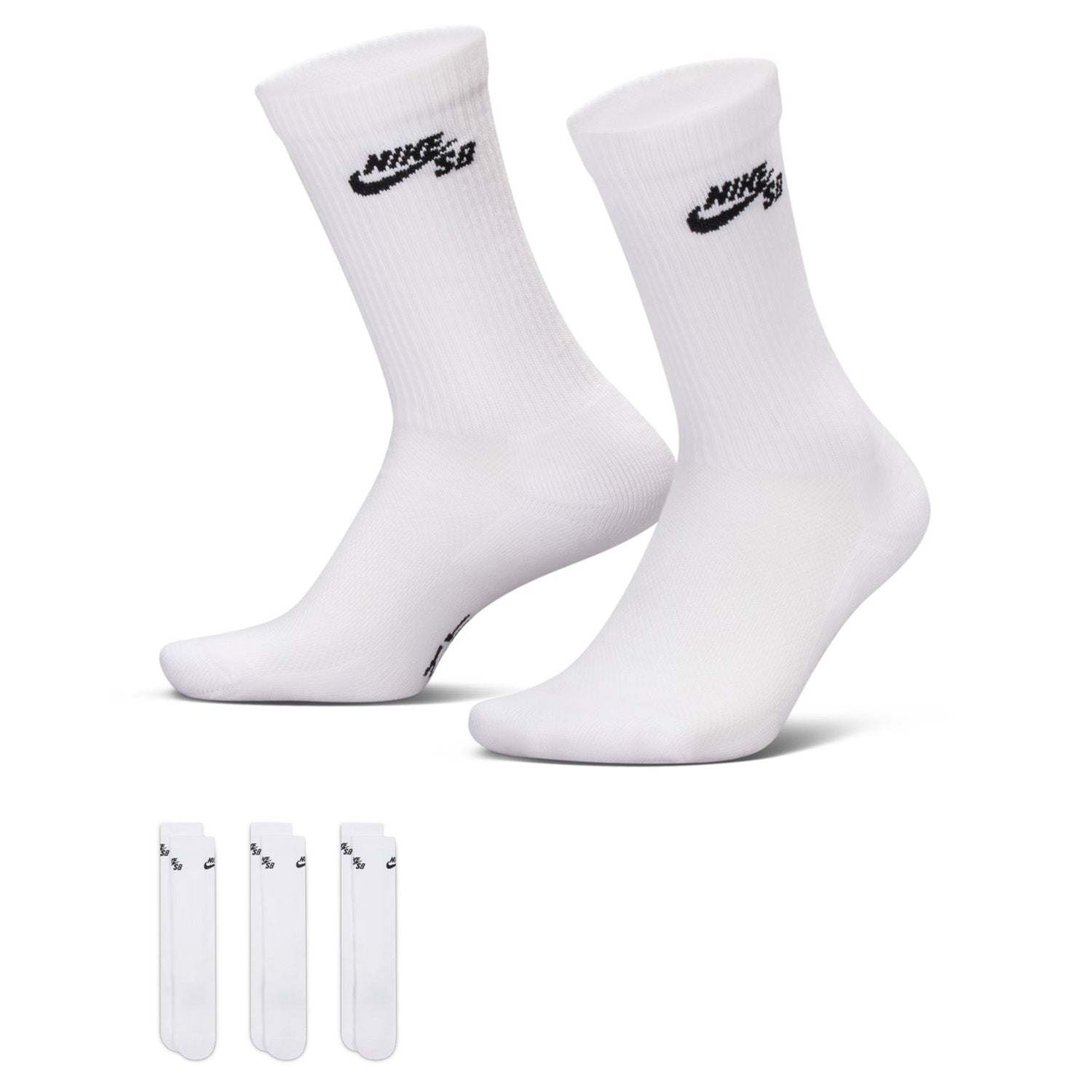 Nike SB Elevated Crew Sock 3 Pack White