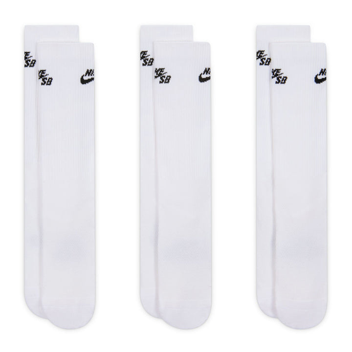 Nike SB Elevated Crew Sock 3 Pack White