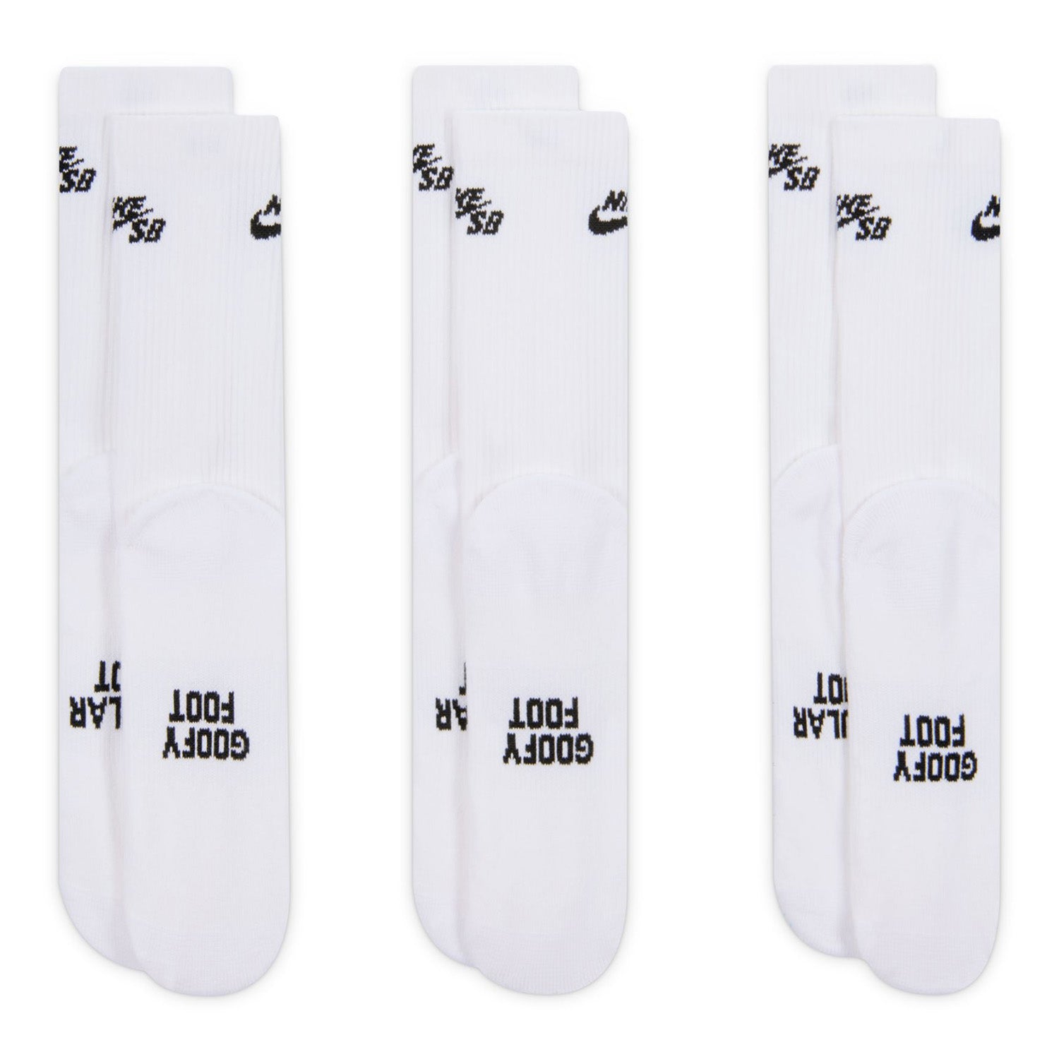 Nike SB Elevated Crew Sock 3 Pack White