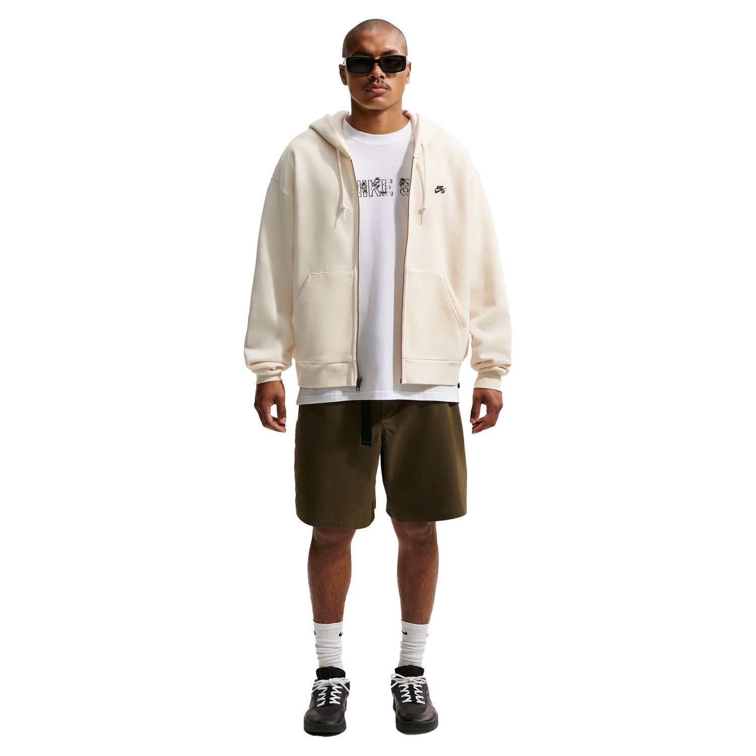 NIKEエッセンシャルフラッシュフーディー Nike SB Essential Logo Full Zip Hoodie Cream - Orchard Skateshop
