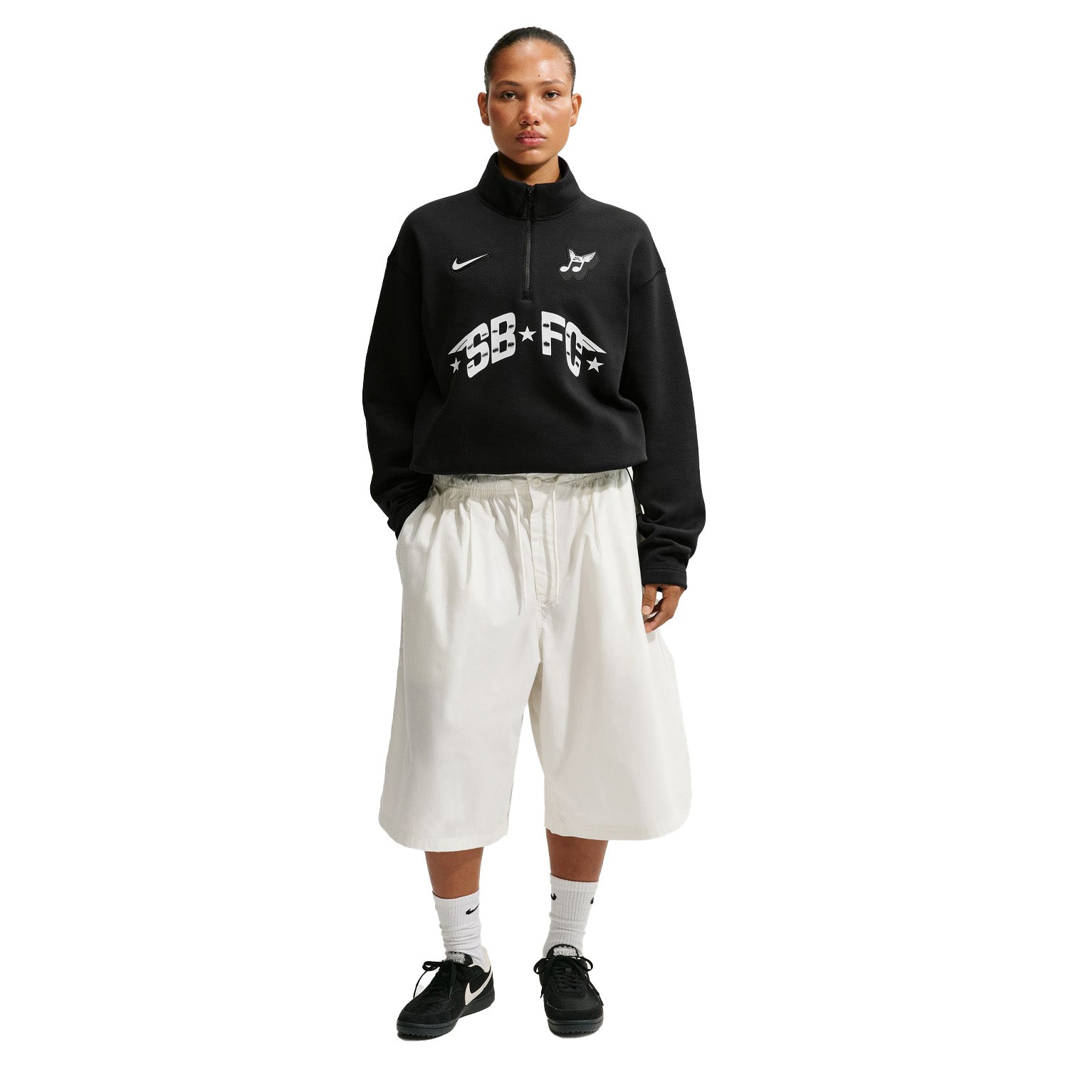 Nike SB FC Half Zip Crewneck Fleece Black - Orchard Skateshop