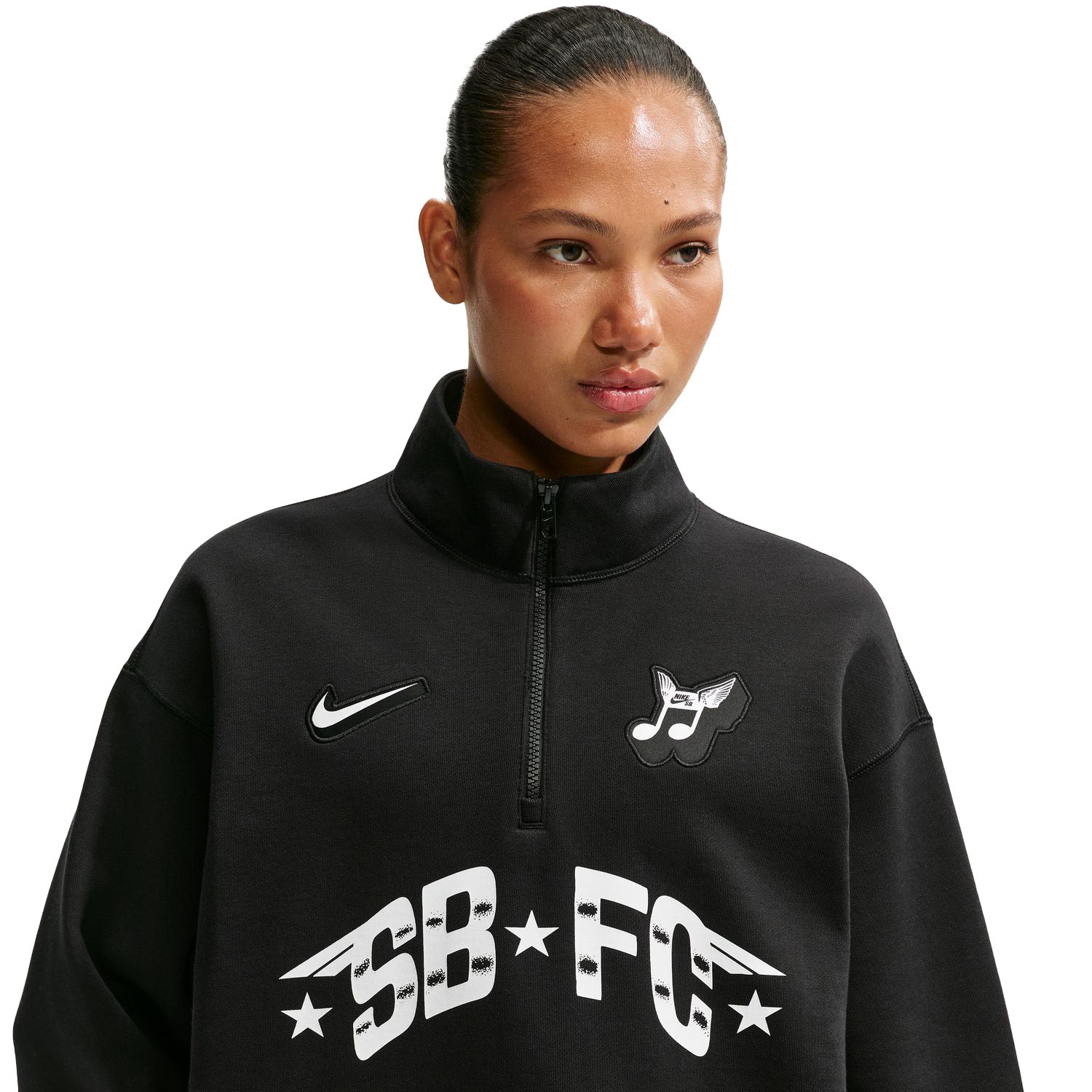 Nike SB FC Half Zip Crewneck Fleece Black - Orchard Skateshop