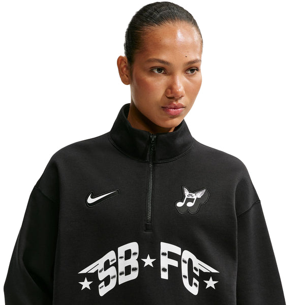 Nike SB FC Half Zip Crewneck Fleece Black - Orchard Skateshop