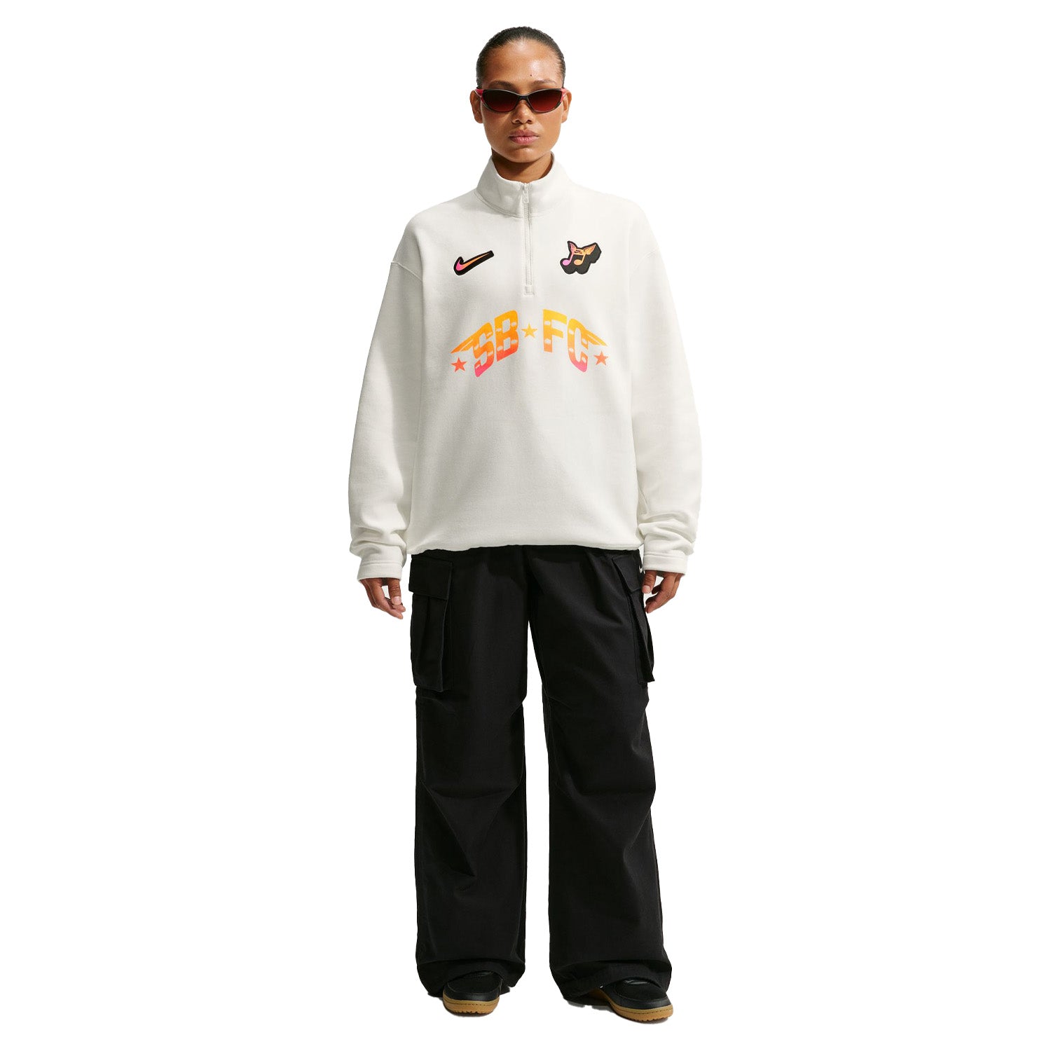 Nike SB FC Half Zip Crewneck Fleece Cream
