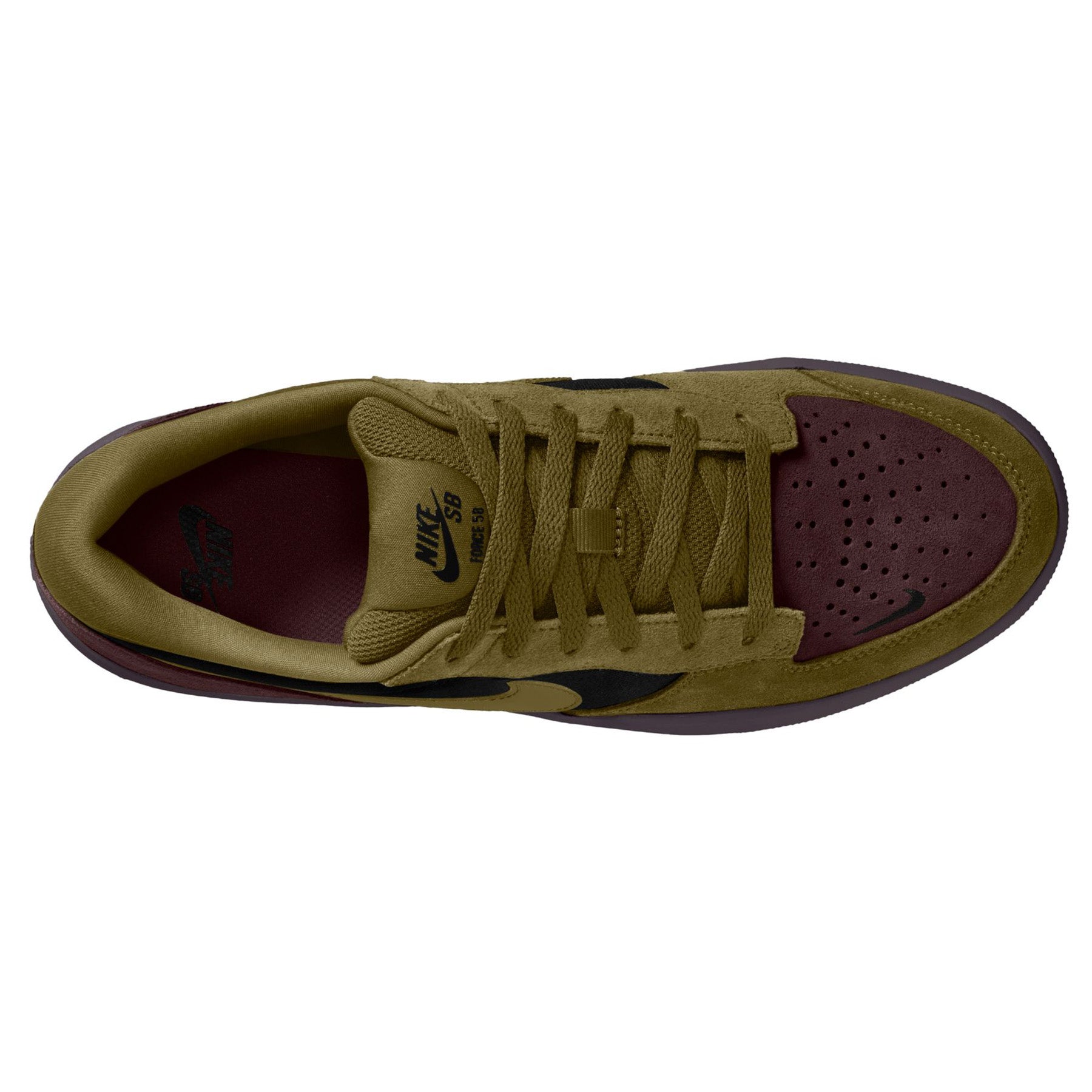 Nike SB Force 58 Black/Olive Flak/Burgundy Crush