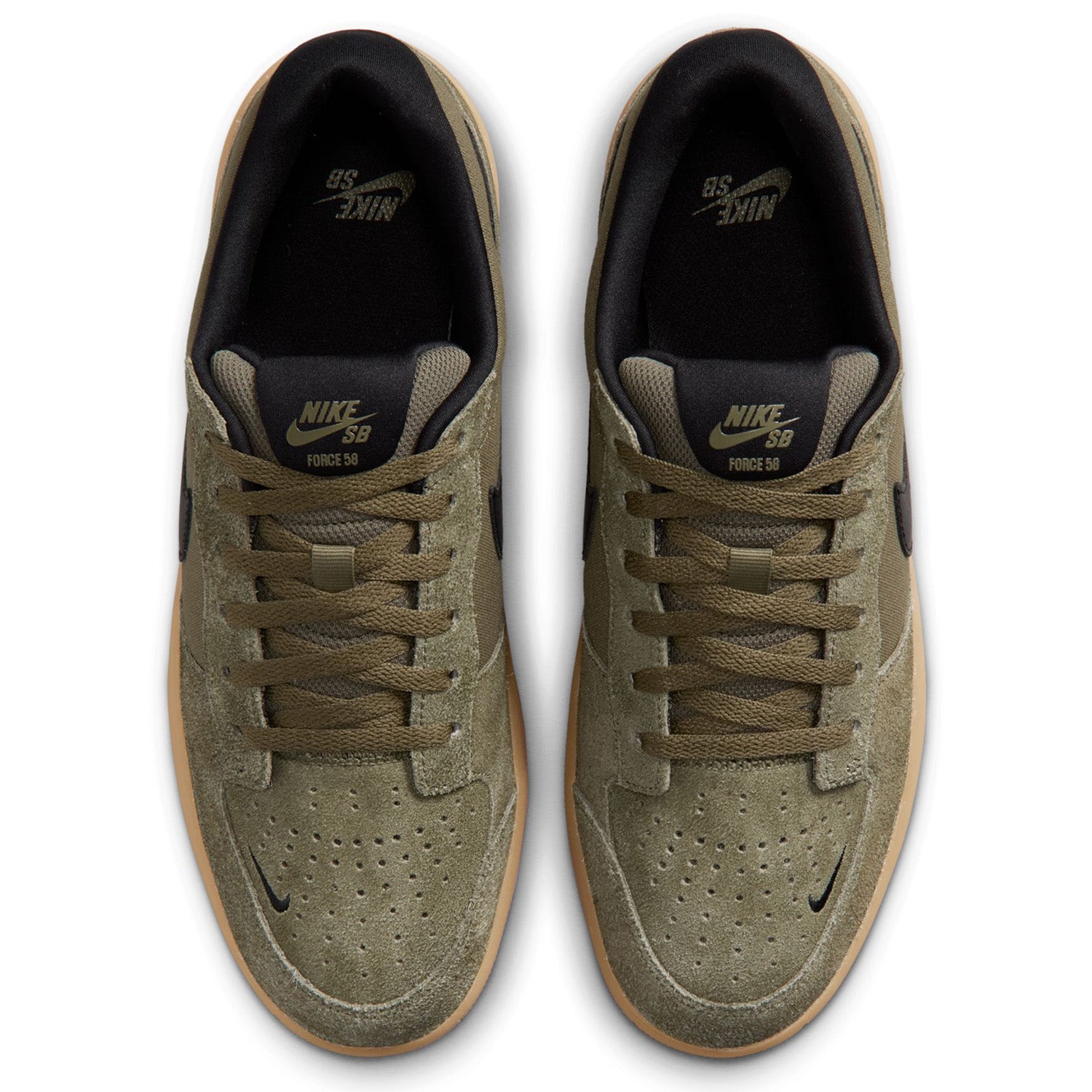 Nike SB Force 58 Medium Olive/Gum Light Brown/Black