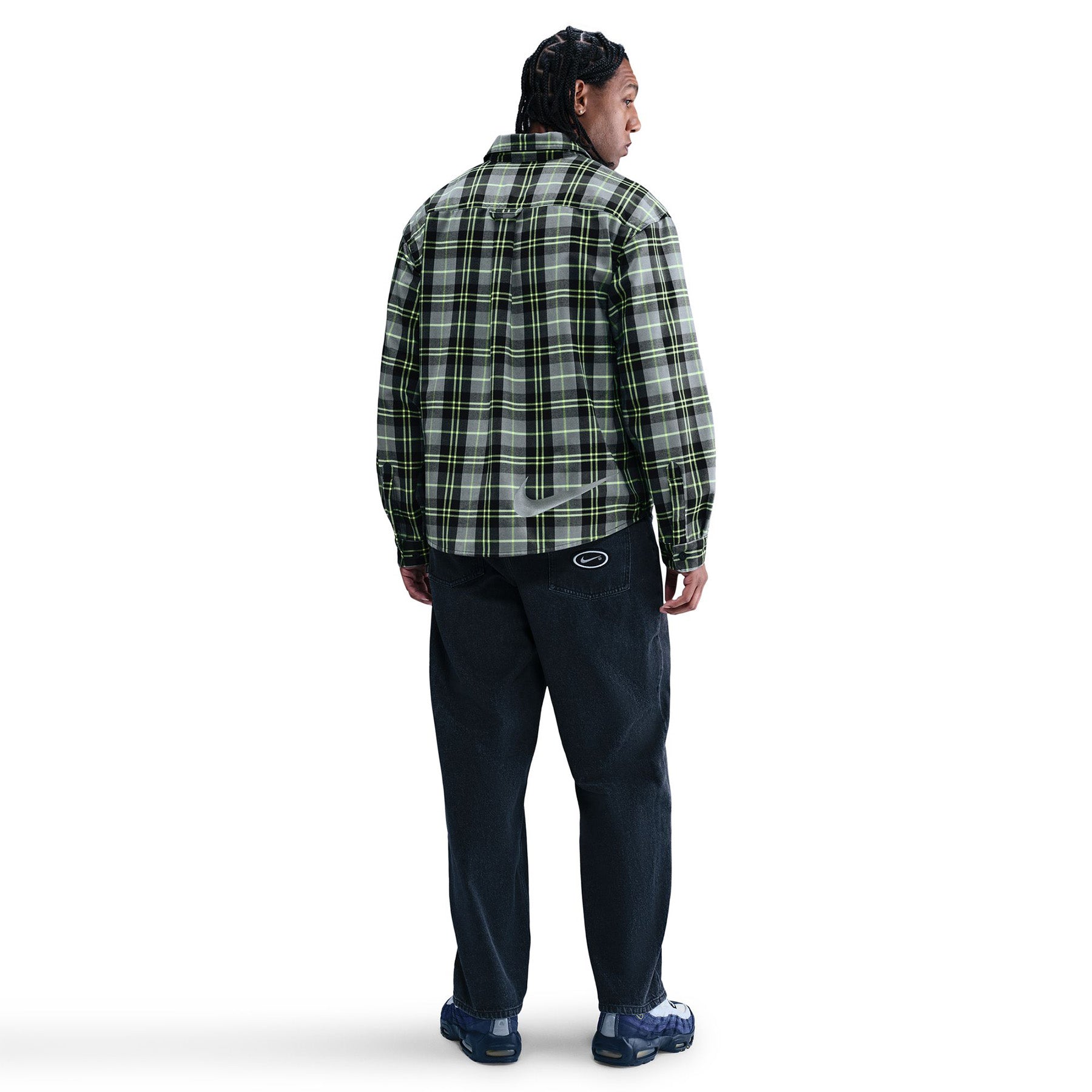 Nike SB LS Flannel Koston Dark Smoke Grey/Volt