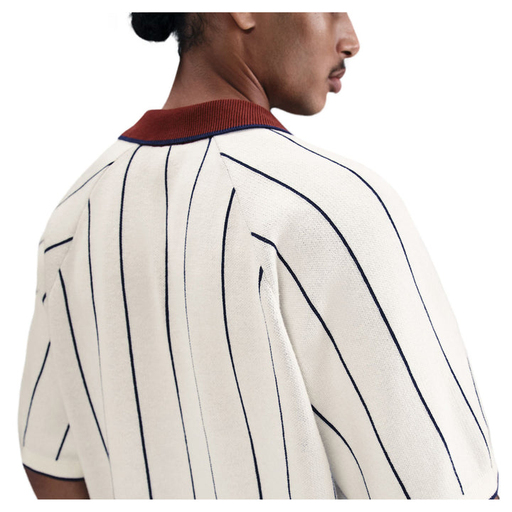 Nike SB Short-Sleeved Polo Skate Sweater Sail/Midnight Navy/Dark Team Red