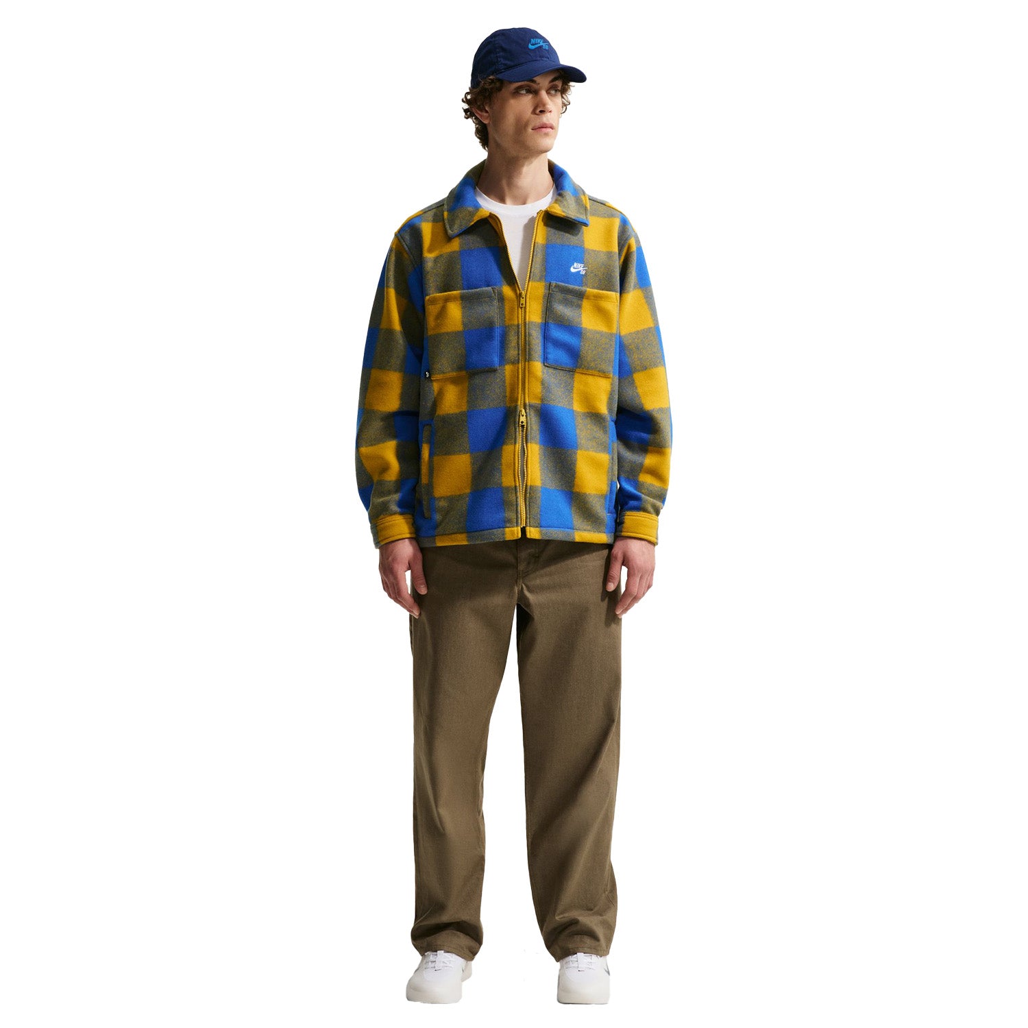 Nike FCRB チェック柄ウィンドブレーカー　セットアップ　短パン Nike SB Skate Essentials Shacket Royal/Moss - Orchard Skateshop