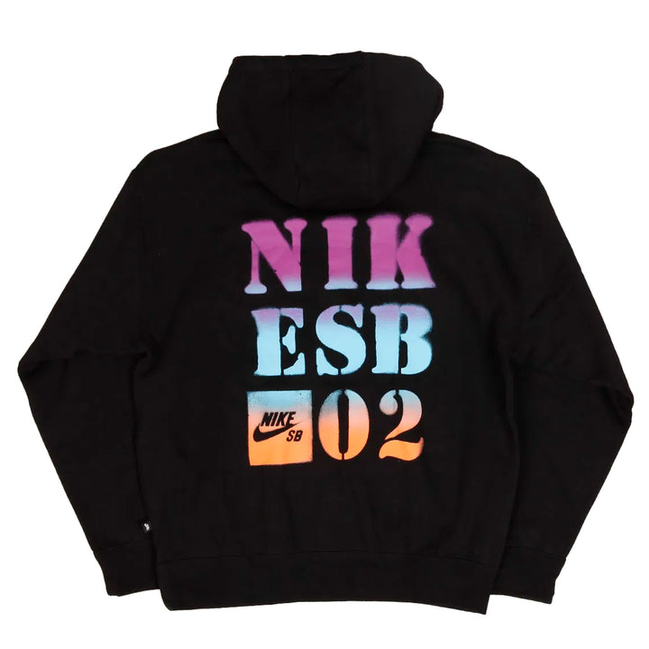 Nike SB Stencil Fleece Pullover Hoodie Black