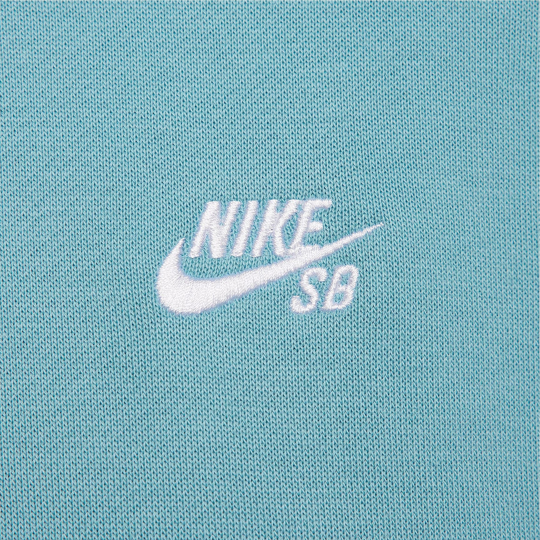 Nike SB Essential Logo Pullover Hoodie Denim Turquoise White