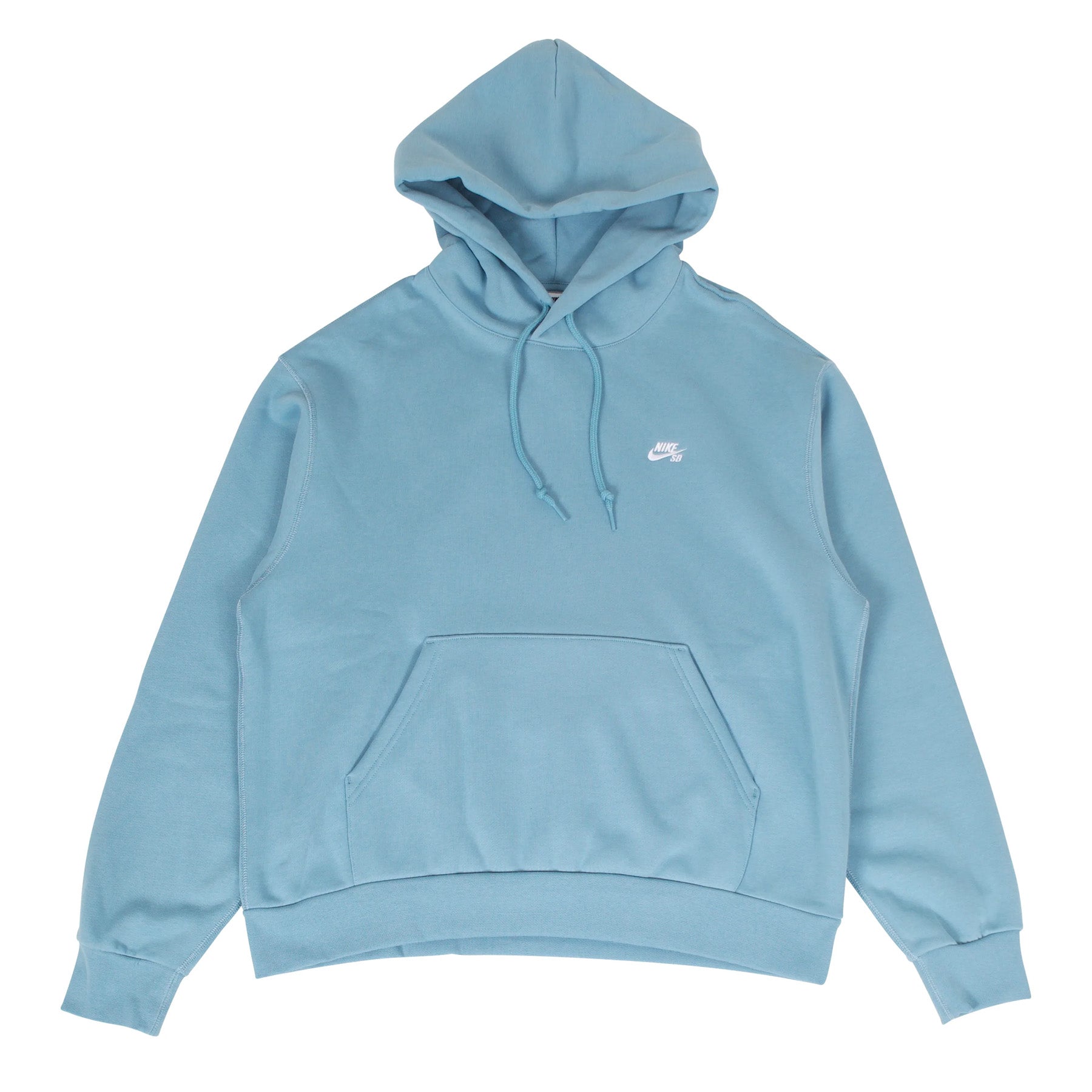 Nike SB Essential Logo Pullover Hoodie Denim Turquoise White