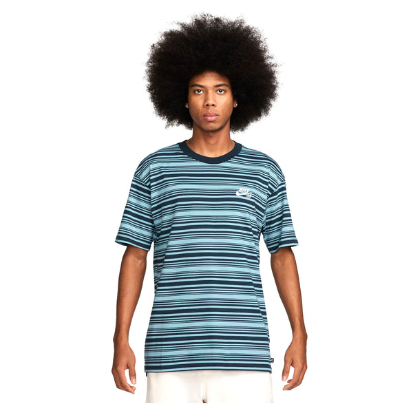 Nike SB Stripe M90 Tee Denim Turquoise - Orchard Skateshop