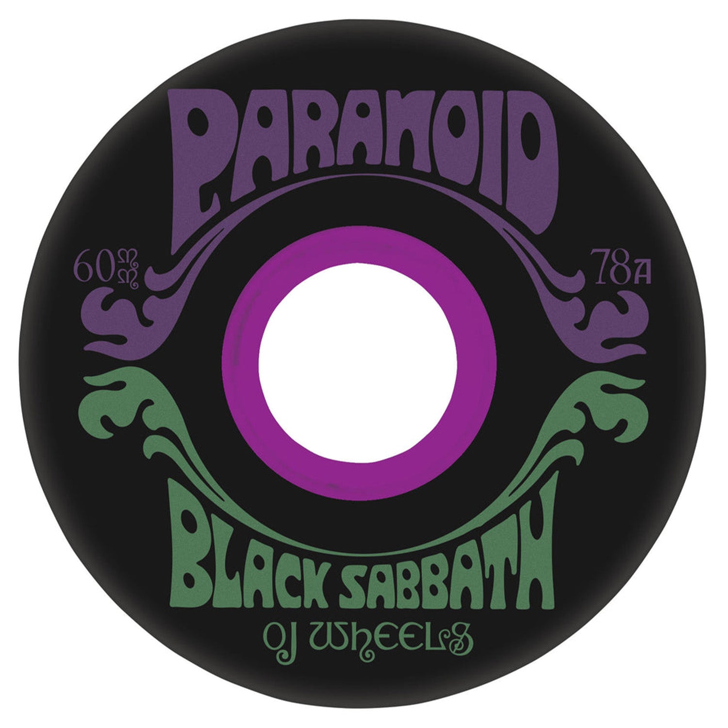 OJ Wheels x Black Sabbath 60ミリ　78a OJ Wheels Black Sabbath Paranoid Super Juice 60mm 78a - Orchard