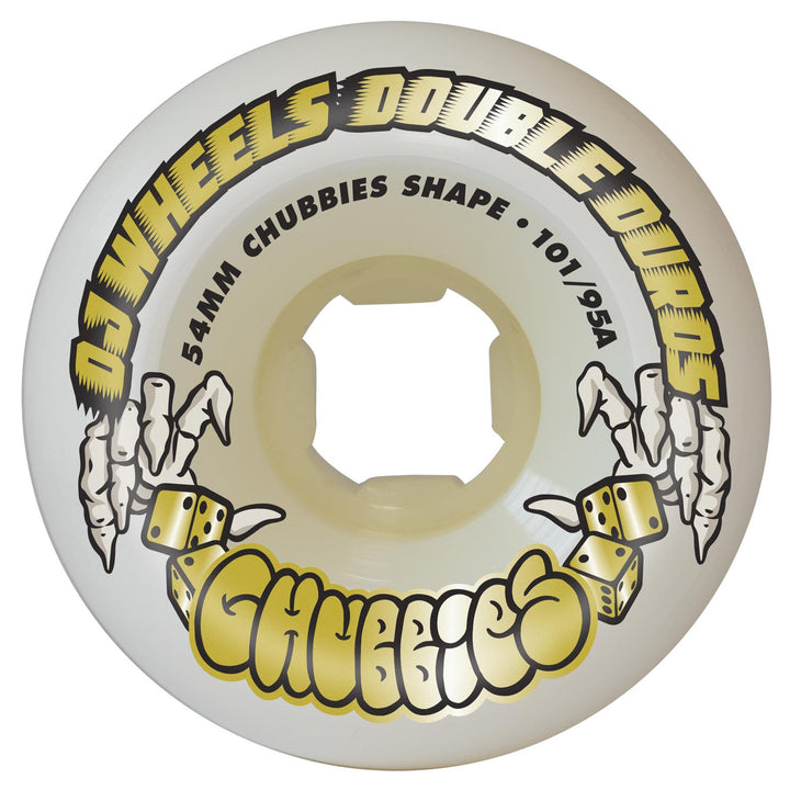 OJ Wheels Double Duro White Chubbies 54mm 101a/95a