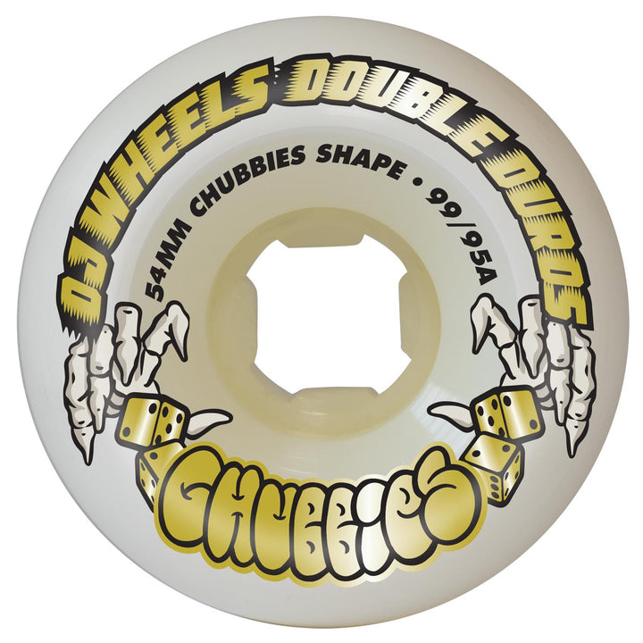 OJ Wheels Double Duro White Chubbies 54mm 99a/95a