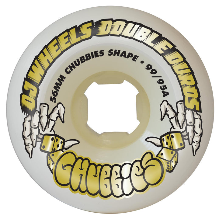 OJ Wheels Double Duro White Chubbies 56mm 99a/95a