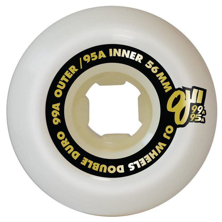 OJ Wheels Double Duro White Chubbies 56mm 99a/95a