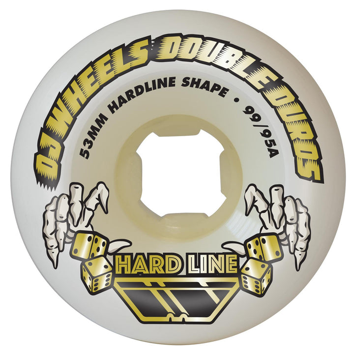 OJ Wheels Double Duro White Hardline 53mm 99a/95a