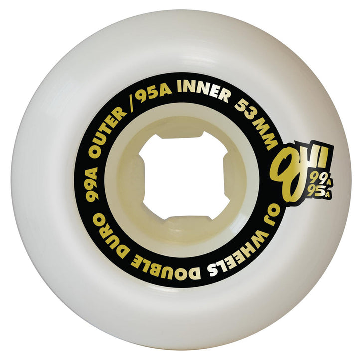 OJ Wheels Double Duro White Hardline 53mm 99a/95a