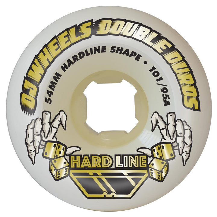 OJ Wheels Double Duro White Hardline 54mm 101a/95a