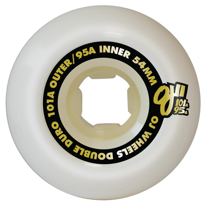 OJ Wheels Double Duro White Hardline 54mm 101a/95a