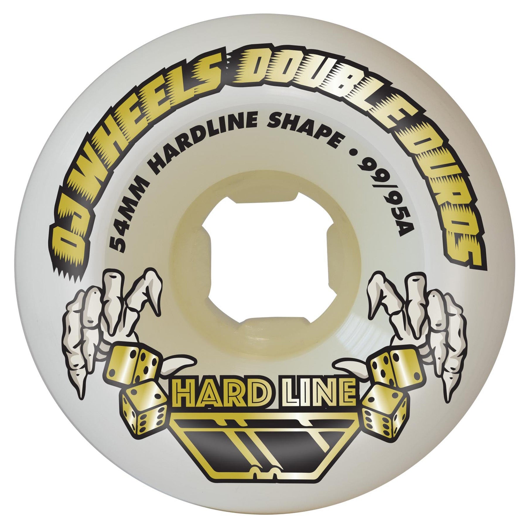 OJ Wheels Double Duro White Hardline 54mm 99a/95a