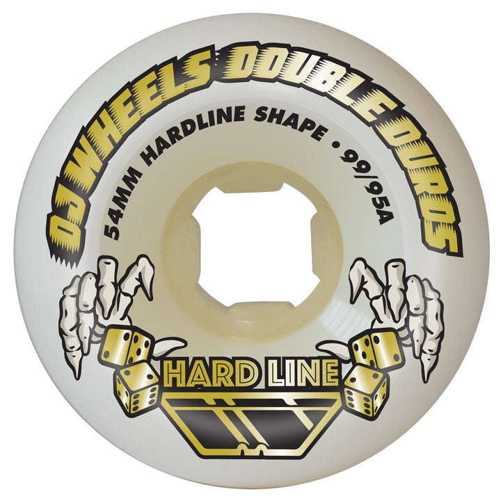 OJ Wheels Double Duro White Hardline 54mm 99a/95a