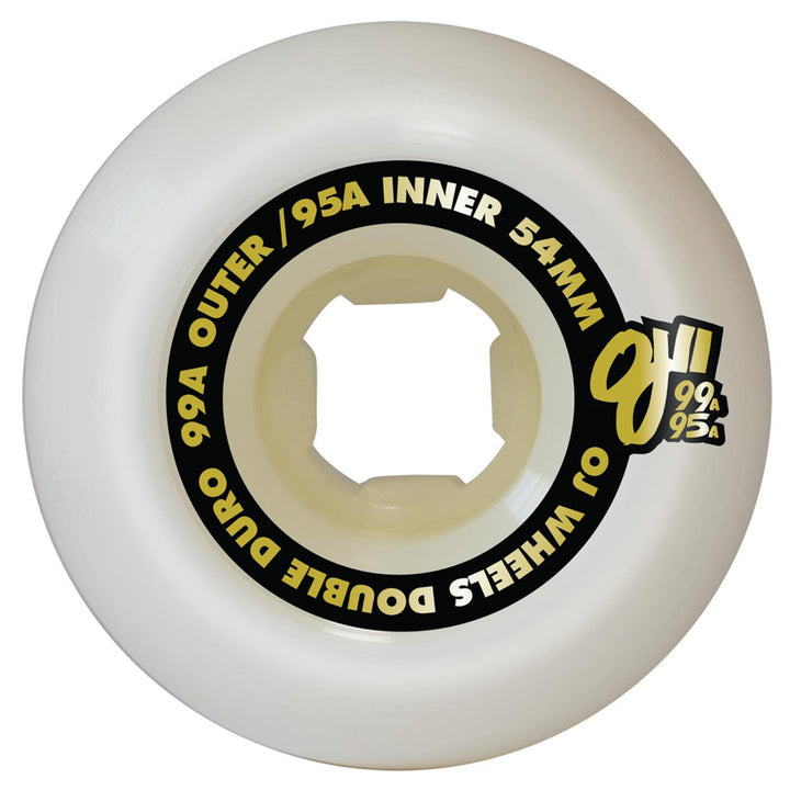 OJ Wheels Double Duro White Hardline 54mm 99a/95a