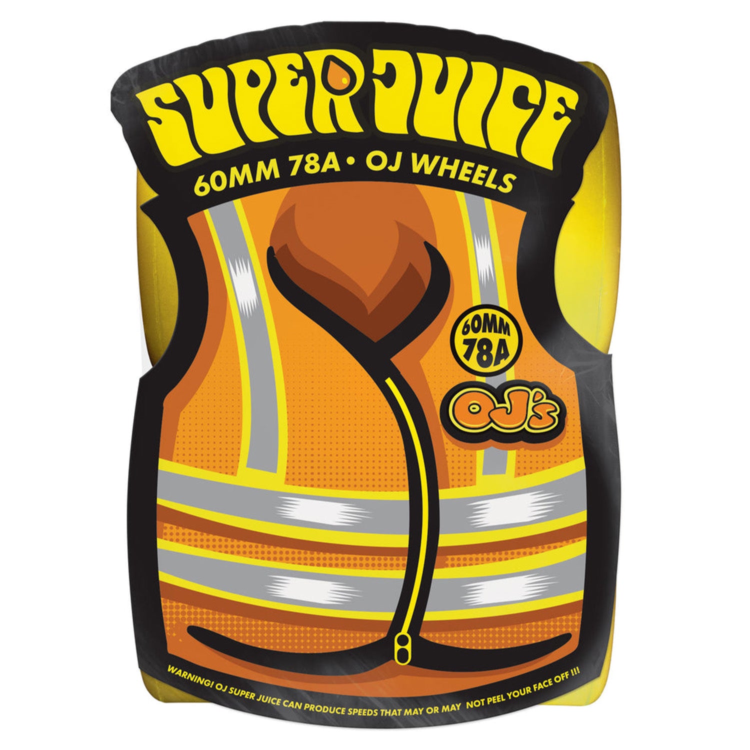 OJ Wheels Super Juice Cruiser Wheels Neon Yellow 60mm 78a