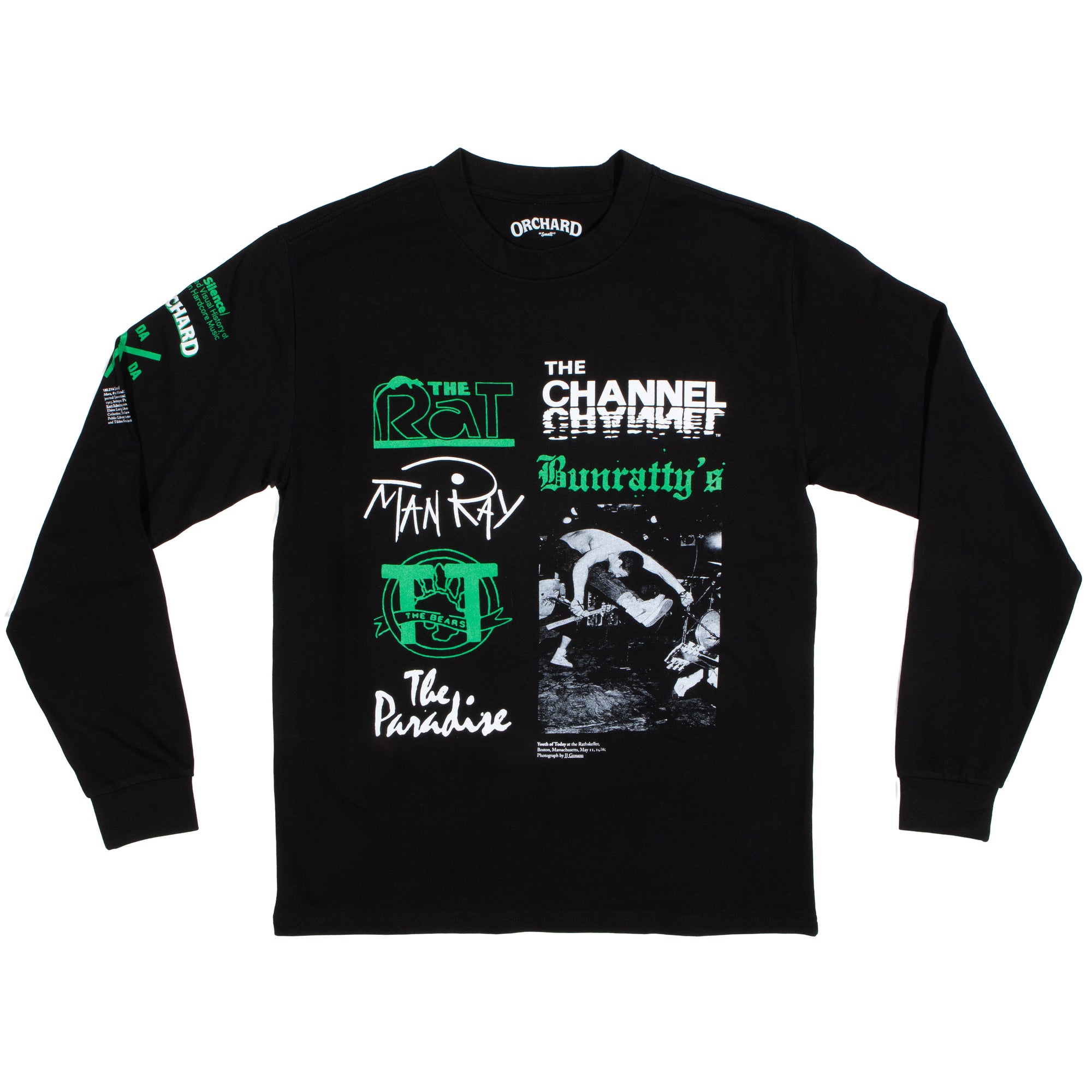 Orchard x Radio Silence x JJ Gonson Venues Longsleeve Tee Black
