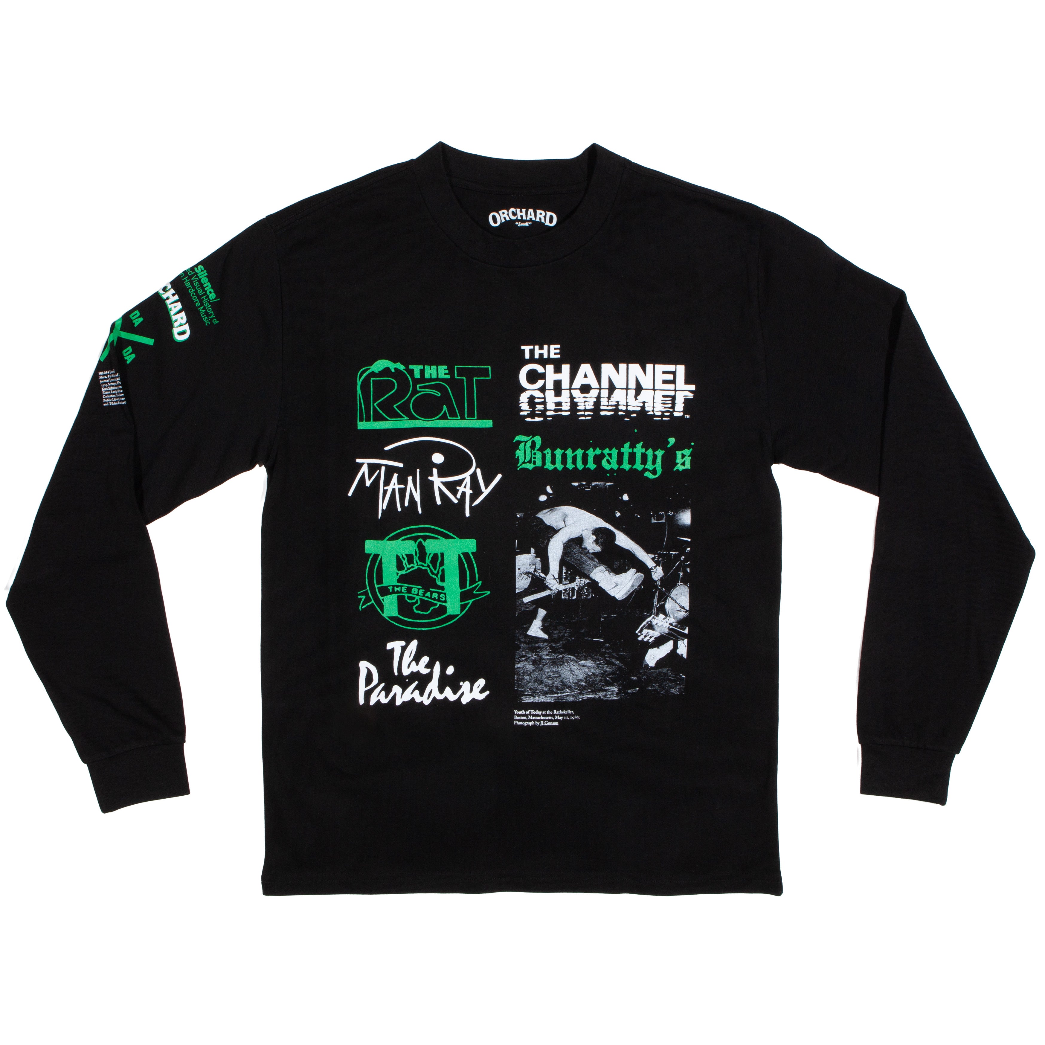 Orchard x Radio Silence x JJ Gonson Venues Longsleeve Tee Black