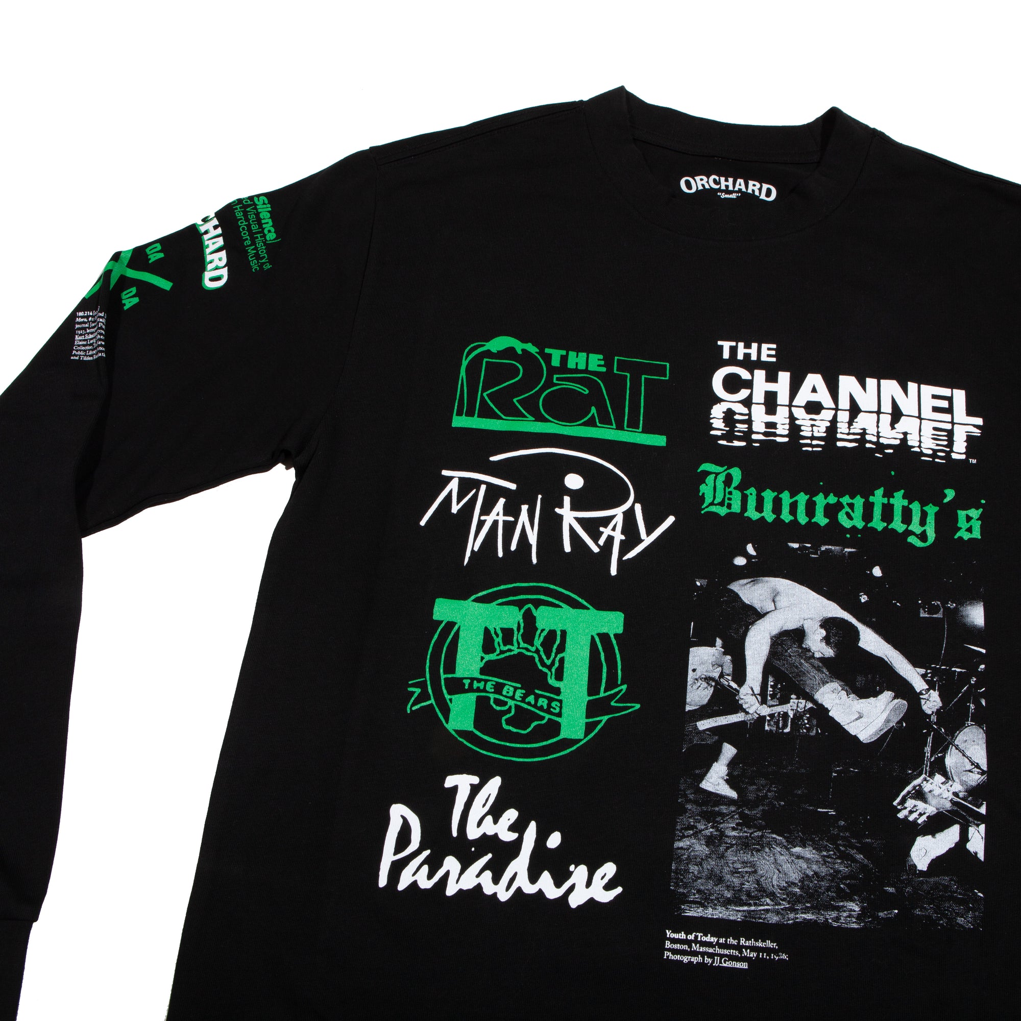 Orchard x Radio Silence x JJ Gonson Venues Longsleeve Tee Black