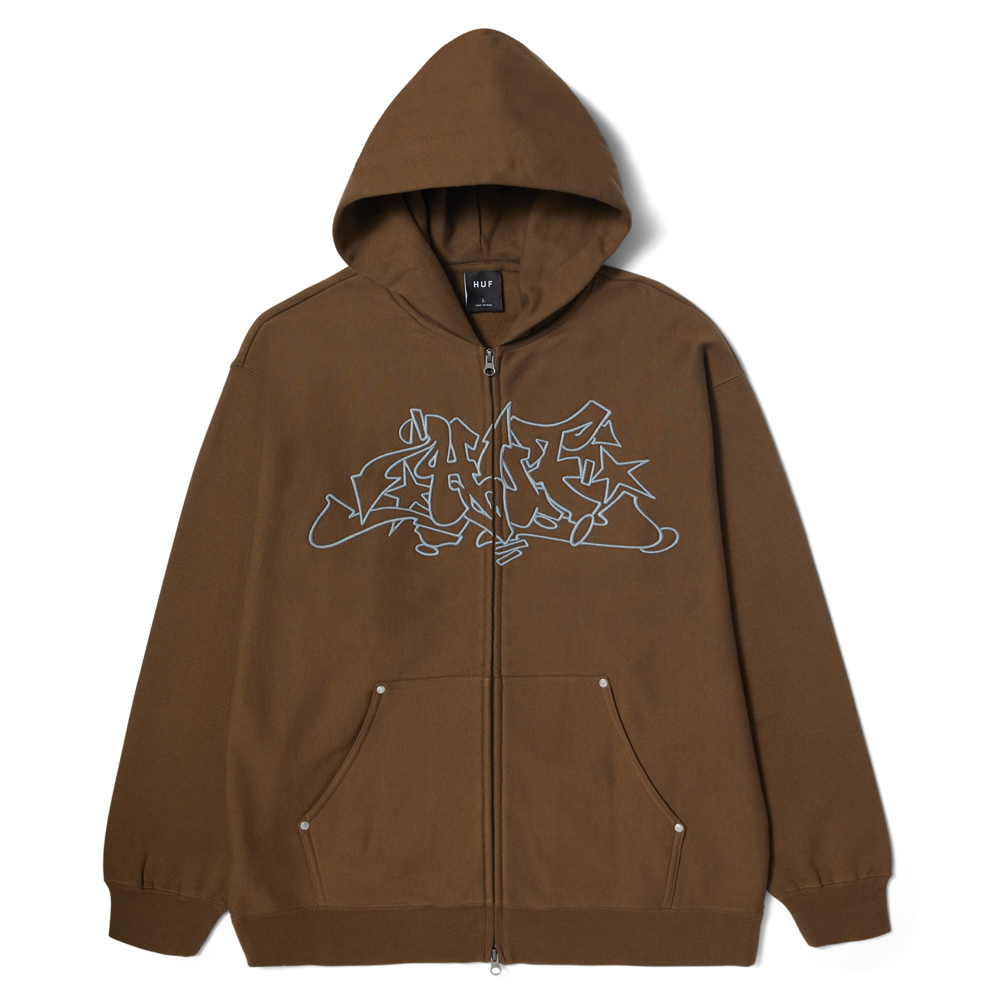 Huf Outlines Heavy Weight FZ Fleece Brown