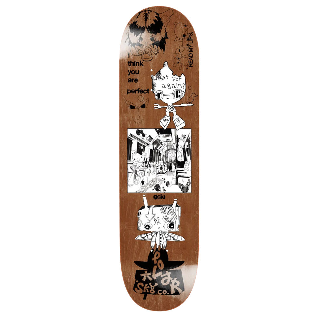 Polar Skate Co. Oski I Think You Perfect Deck 8.25" Brown