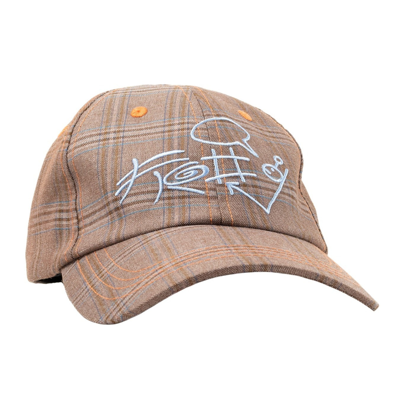 Frog Plaid G Hat Brown