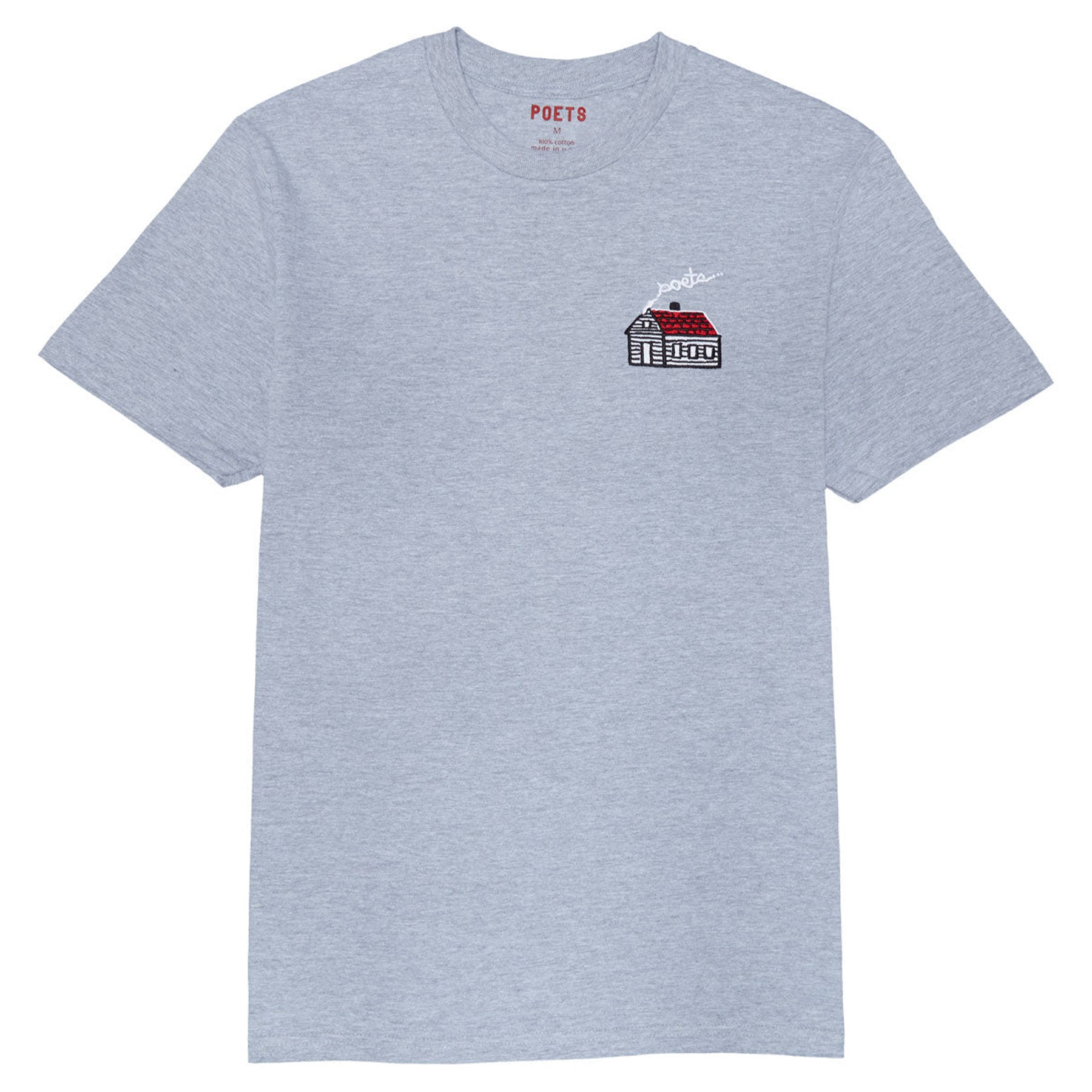 Poets Home Tee Grey