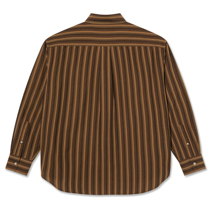 Polar Skate Co. Ben LS Shirt Brown Stripes
