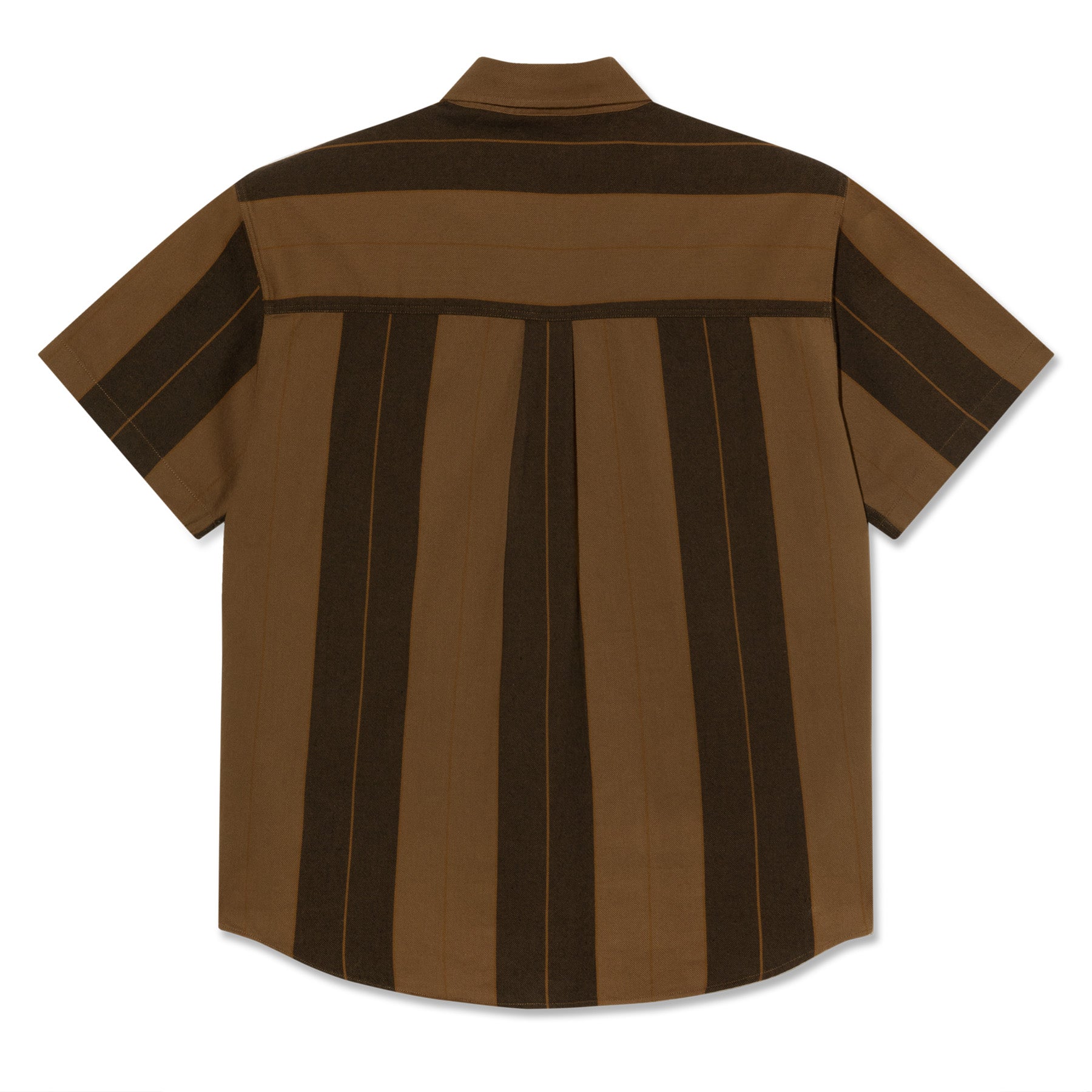 Polar Skate Co. Mitchell Shirt Brown Block Stripe