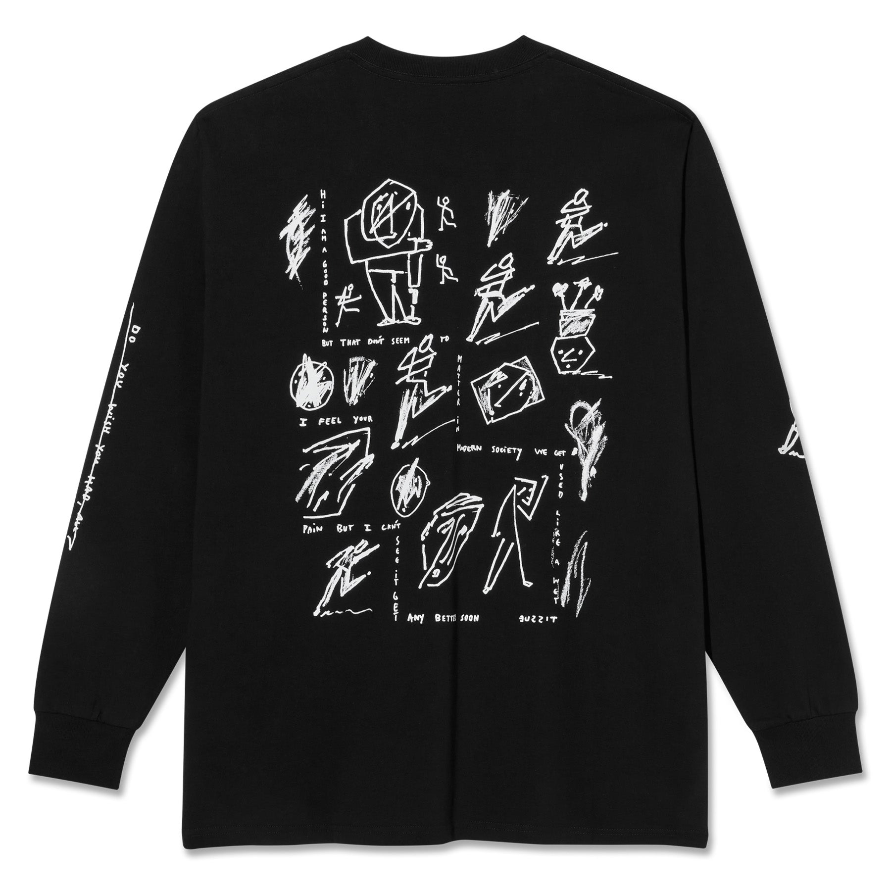 Polar Skate Co. Sad at Times LS Tee Black