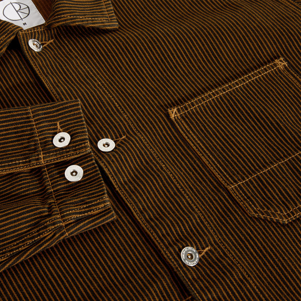 Polar Skate Co. Ezra Jacket Hickory Stripe Rust - Orchard Skateshop