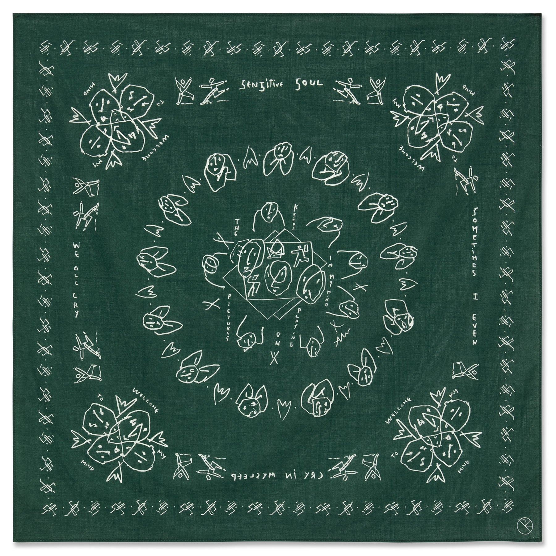 Polar Skate Co. Bandana Dark Green