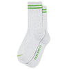 Polar Skate Co. Rib Socks 2 Stripes Grey/Green