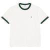 Polar Skate Co. Ringer Tee Cloud White/Dark Green