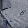 Polar Skate Co. Surf Polo Shirt Pique Heather Blue