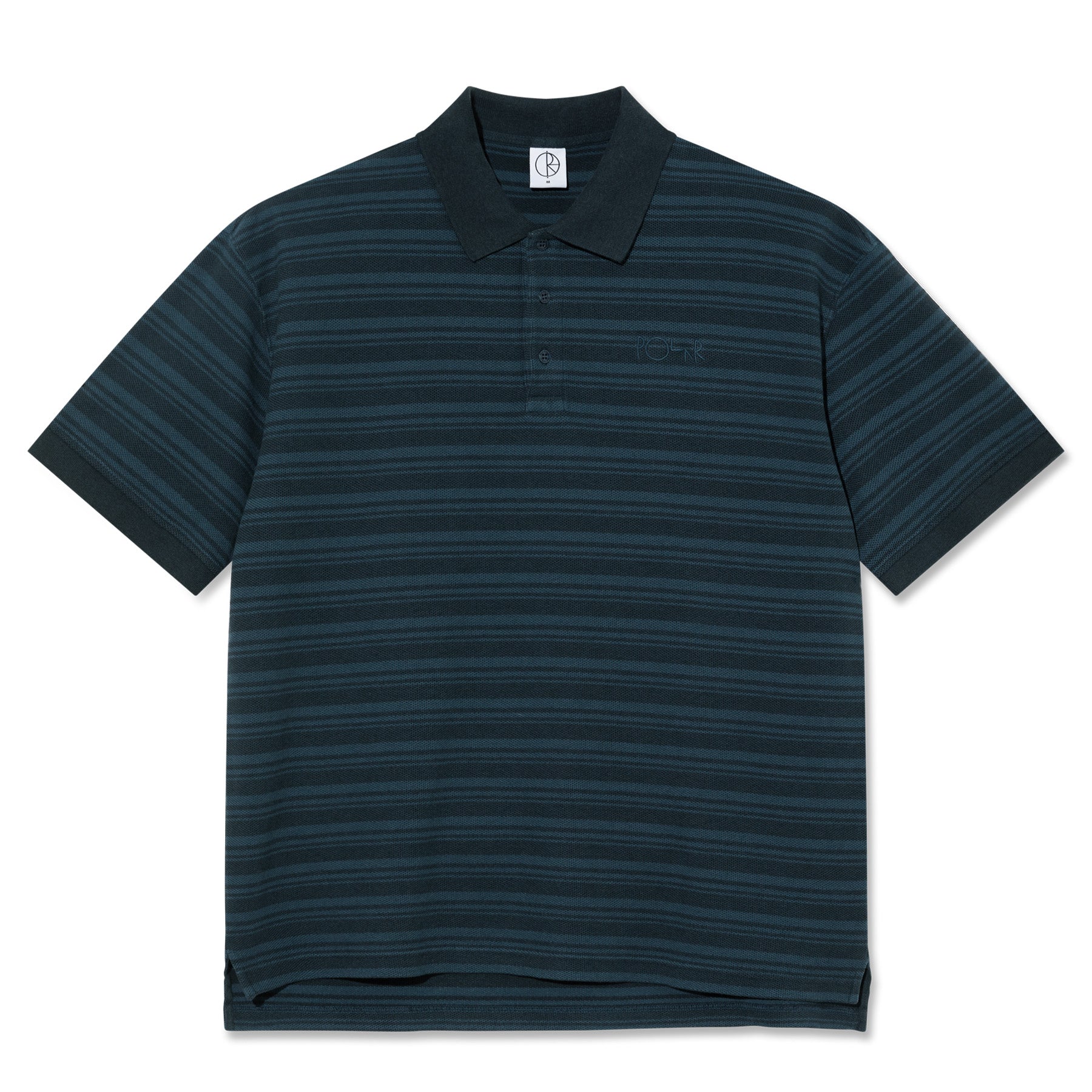 Polar Skate Co. Surf Polo Shirt Stripe Neptune Blue