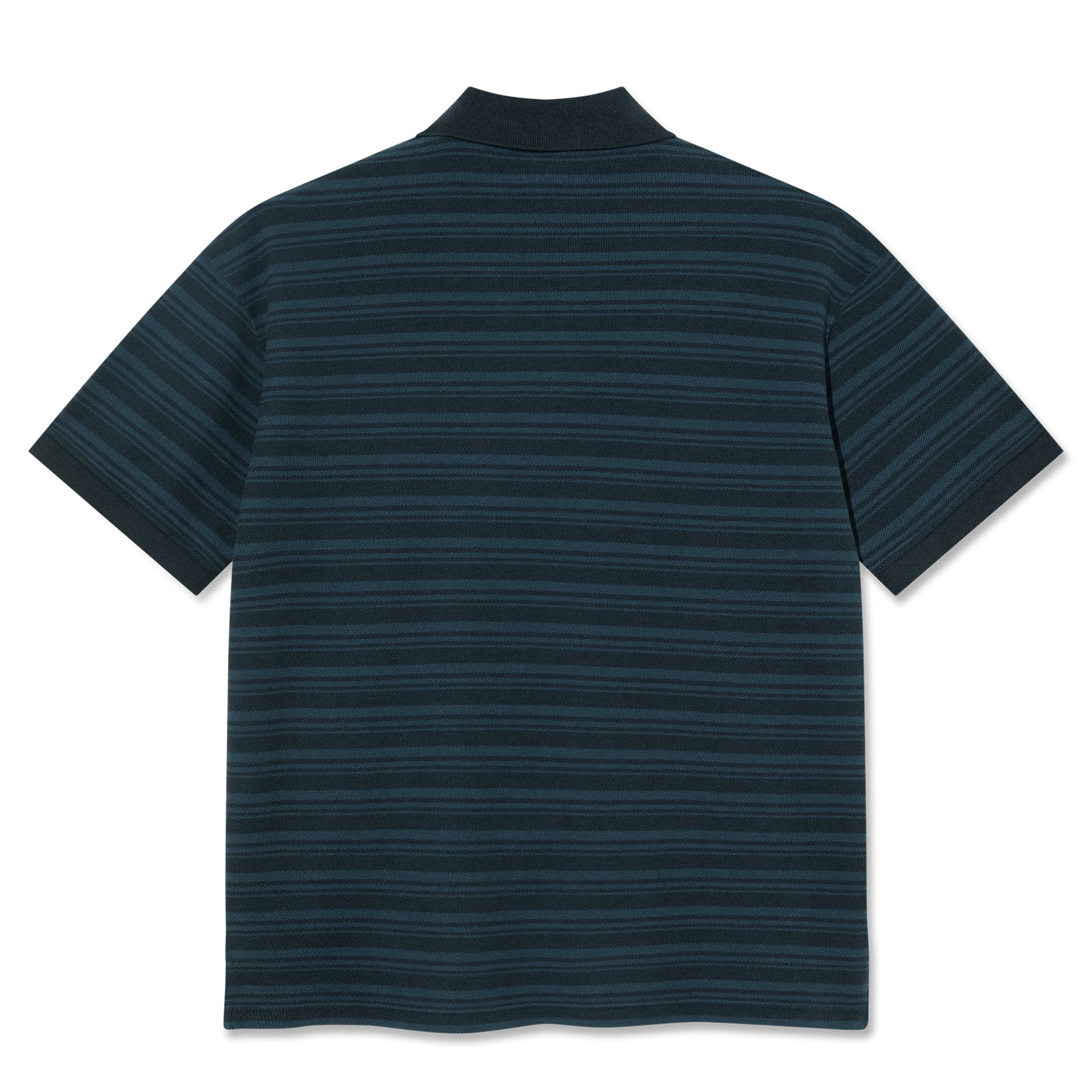 Polar Skate Co. Surf Polo Shirt Stripe Neptune Blue