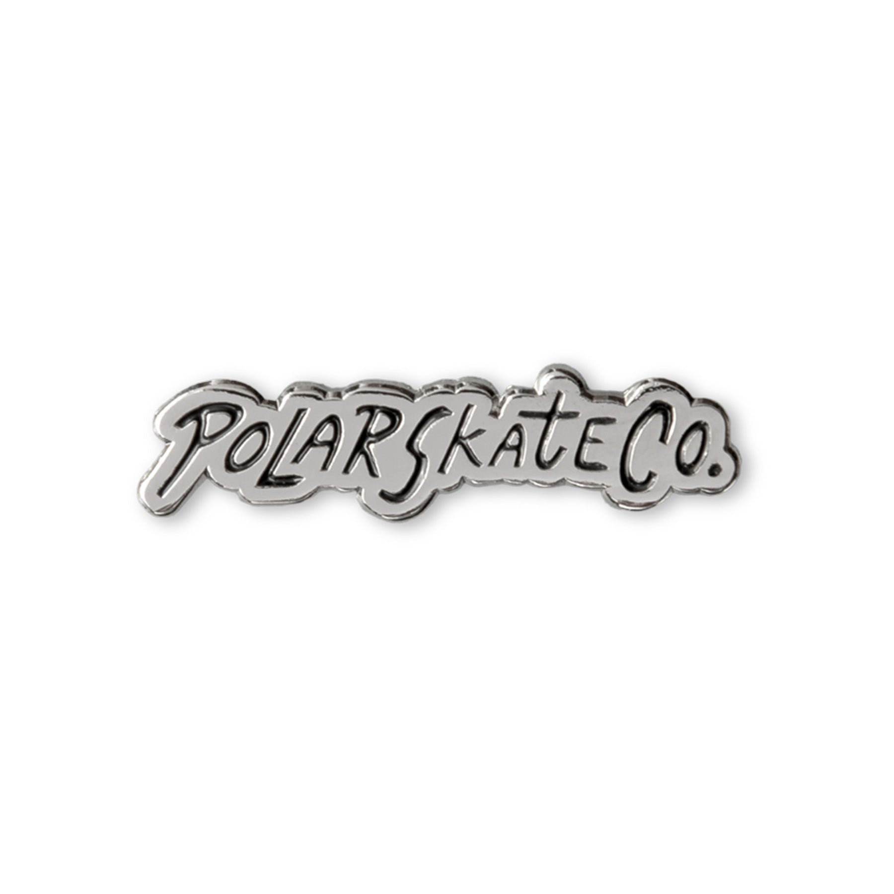 Polar Skate Co. Surf Logo Pin Silver Black - Orchard Skateshop