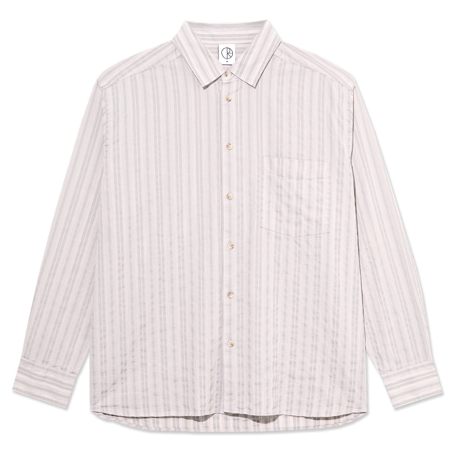 Polar Skate Co. Bart LS Shirt Grey Stripe